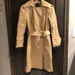 INC contrast sleeve women's trenchcoat